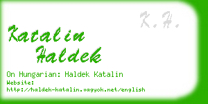 katalin haldek business card